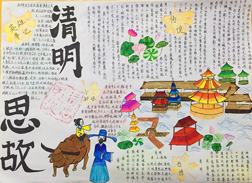 南昌现代外国语学校(象湖校区) 组织开展“我们的节日·清明”节日小报评比活动