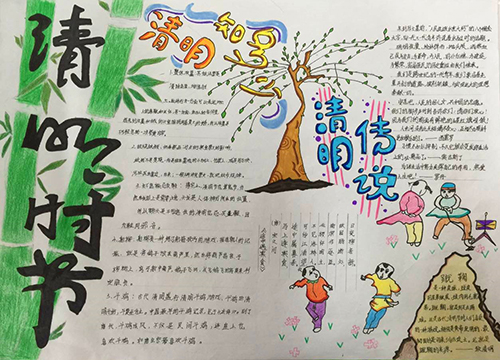 南昌现代外国语学校(象湖校区) 组织开展“我们的节日·清明”节日小报评比活动
