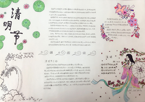 南昌现代外国语学校(象湖校区) 组织开展“我们的节日·清明”节日小报评比活动