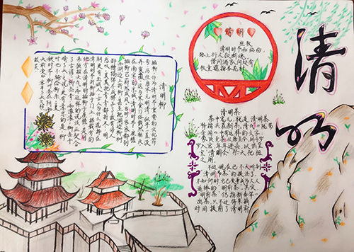 南昌现代外国语学校(象湖校区) 组织开展“我们的节日·清明”节日小报评比活动